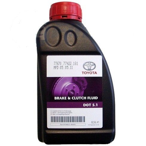 Тормозная жидкость Toyota Brake Fluid DOT 5.1, 0.5л